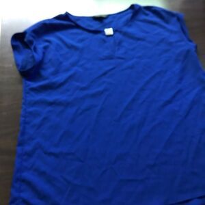 Ellen Tracy size large blue blouse excellent condition